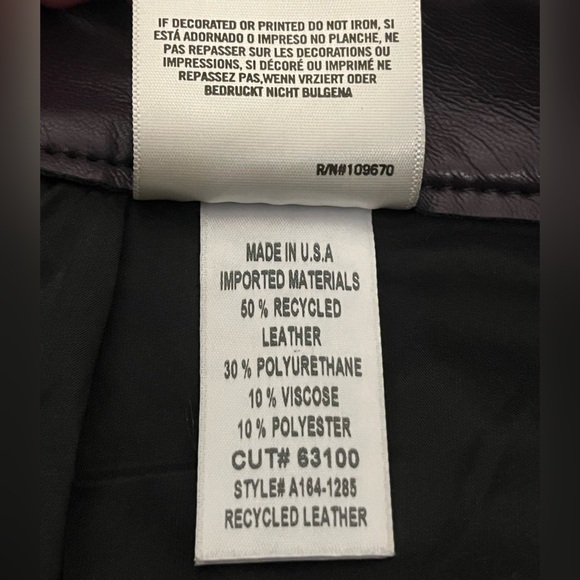 Agolde Recycled Leather 90’s Pinch Waist Pants in Nightshade size 24 - Picture 8 of 10